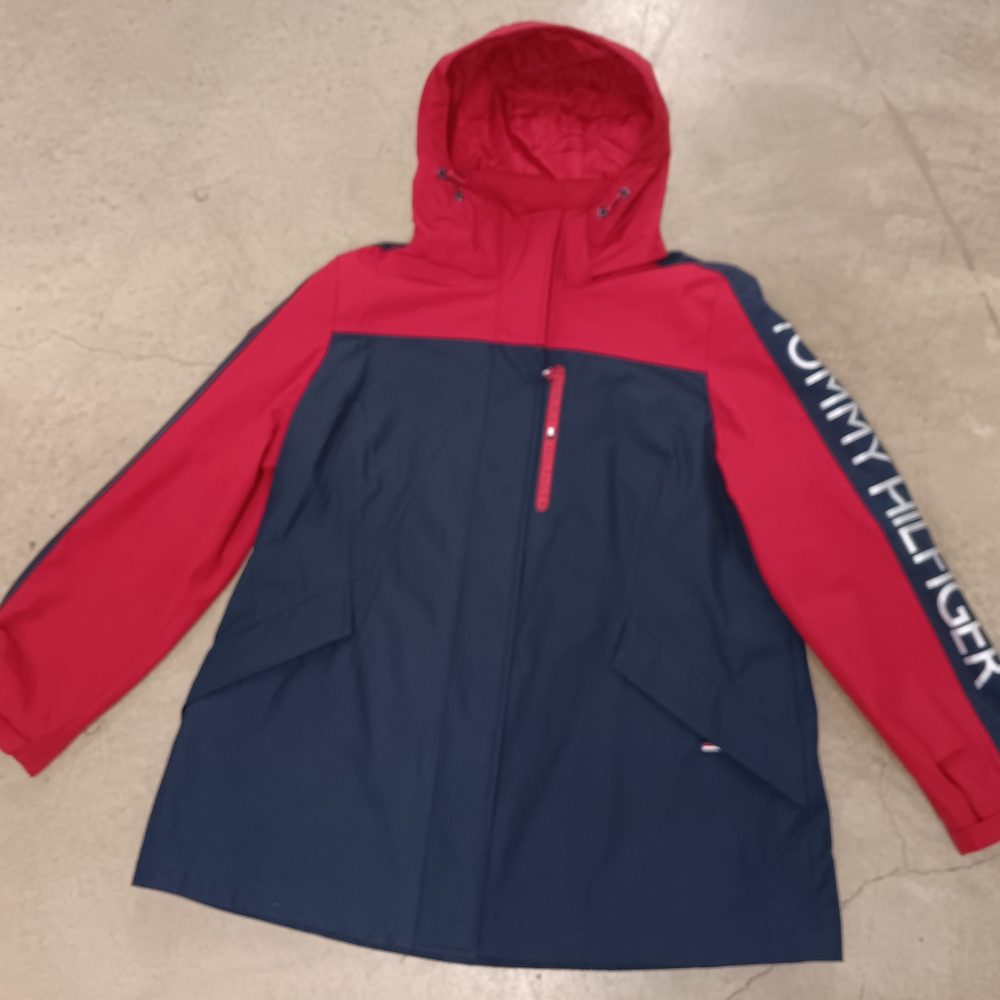Tommy Hilfiger Red and Blue Jacket 3 in 1 all weather system hooded Sz XL